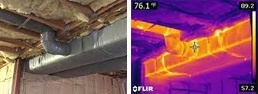 Infrared image of duct leakage