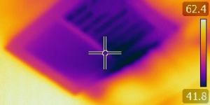Infrared image of leaky duct work